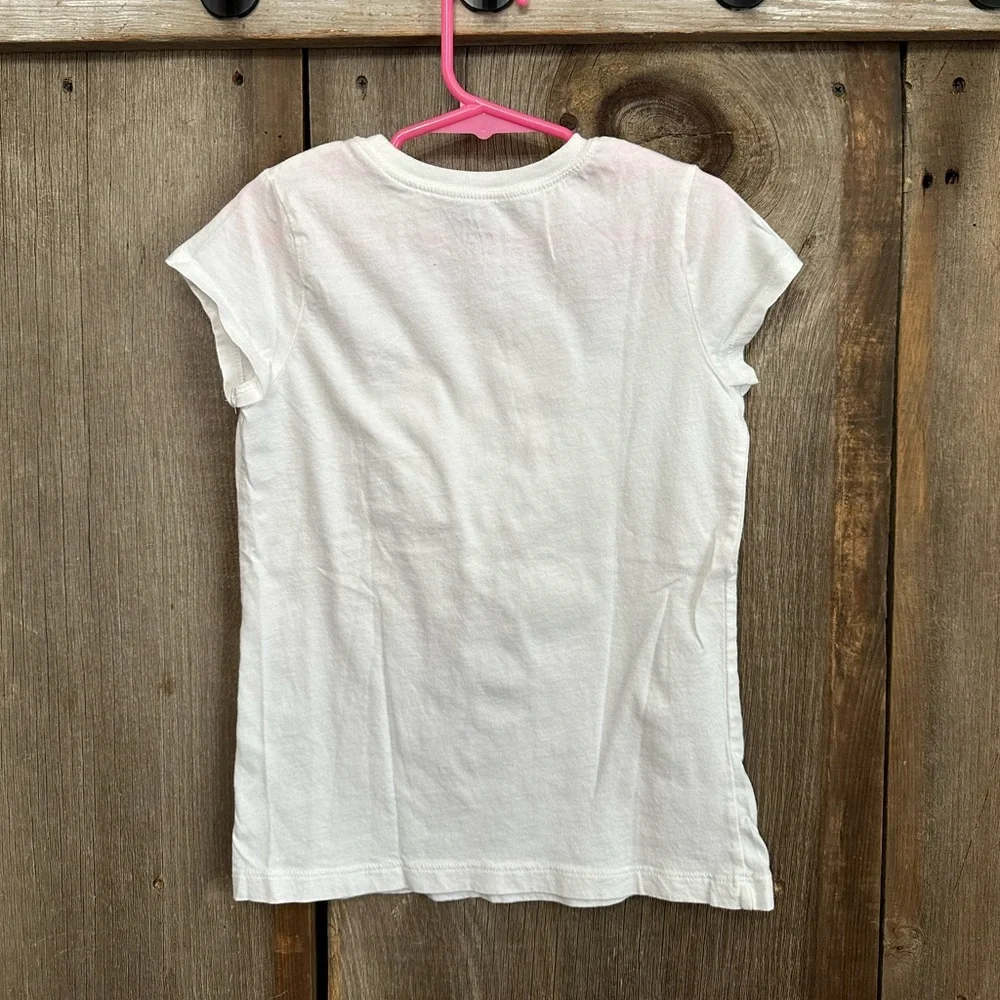 Children’s Place Girl Graphic St. Patrick’s Day Short Sleeve T-shirt White 7/8